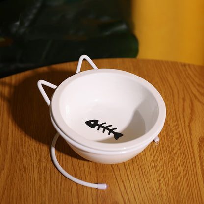 Cat Bowl Ceramic Cat Food Bowl Protects The Cervical Spine