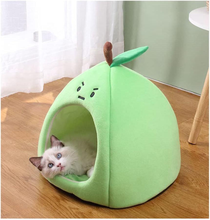 Cat Nest Peach Apple Zongzi Shaped Cat Sofa Bed Cute And Comfortable Pet Cat House Removable Nest Cushion Indoor Multifunctional Decorative Pet Bed Suitable For Small Cats And Dog