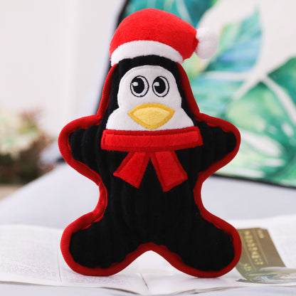 Santa Penguin Snowman Pet Molar Doll Pet Doll Plush Pet Toy