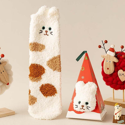 Cute Cartoon Animal Plush Tube Socks