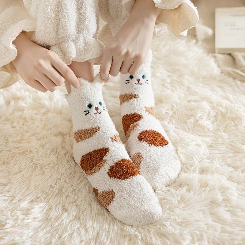 Cute Cartoon Animal Plush Tube Socks