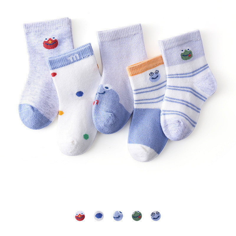 Cartoon Short Tube Baby Socks Boneless Newborn Socks