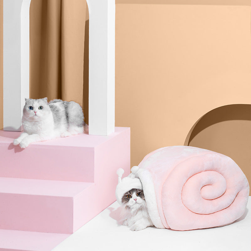 Plush Winter Cat House Warm Semi-enclosed