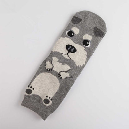 Cute cartoon dog expression female socks