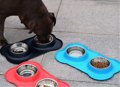 Pet double bowl