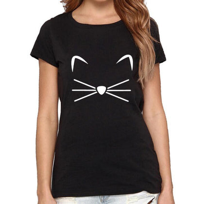 Cat Femmes Coton T-shirt