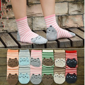 Autumn Korean cartoon socks ladies cotton socks socks wholesale in tubefun factory wholesale