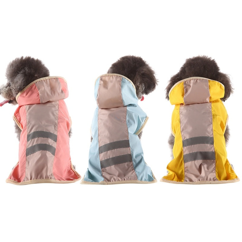 Dog reflective raincoat pet clothes