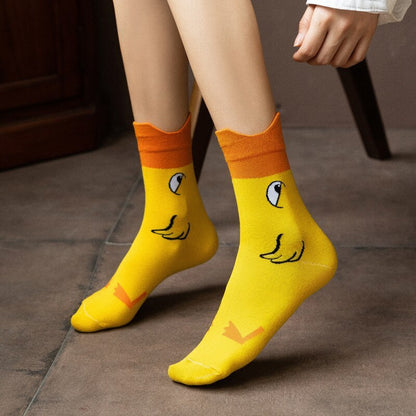 Cute duck cartoon japanese socks