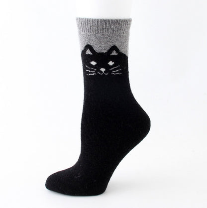 Cartoon Cotton Socks Wild Warm Thick Winter Wool