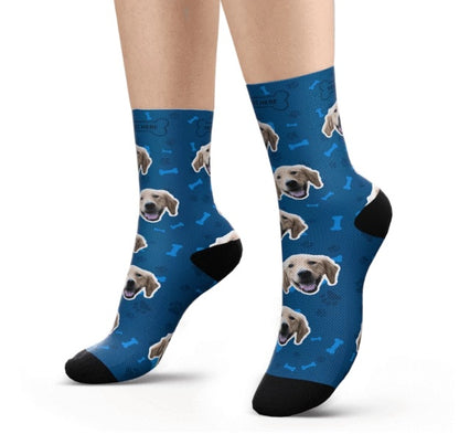 Pet head print socks