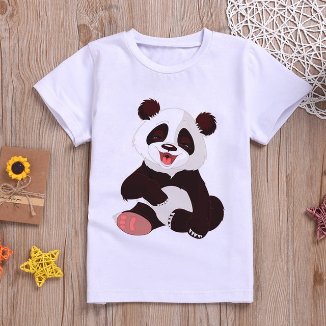 Panda print short sleeve