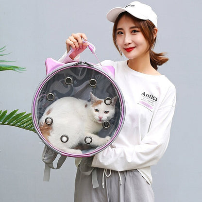 Transparent Pet Bag Go Out Portable Breathable Backpack