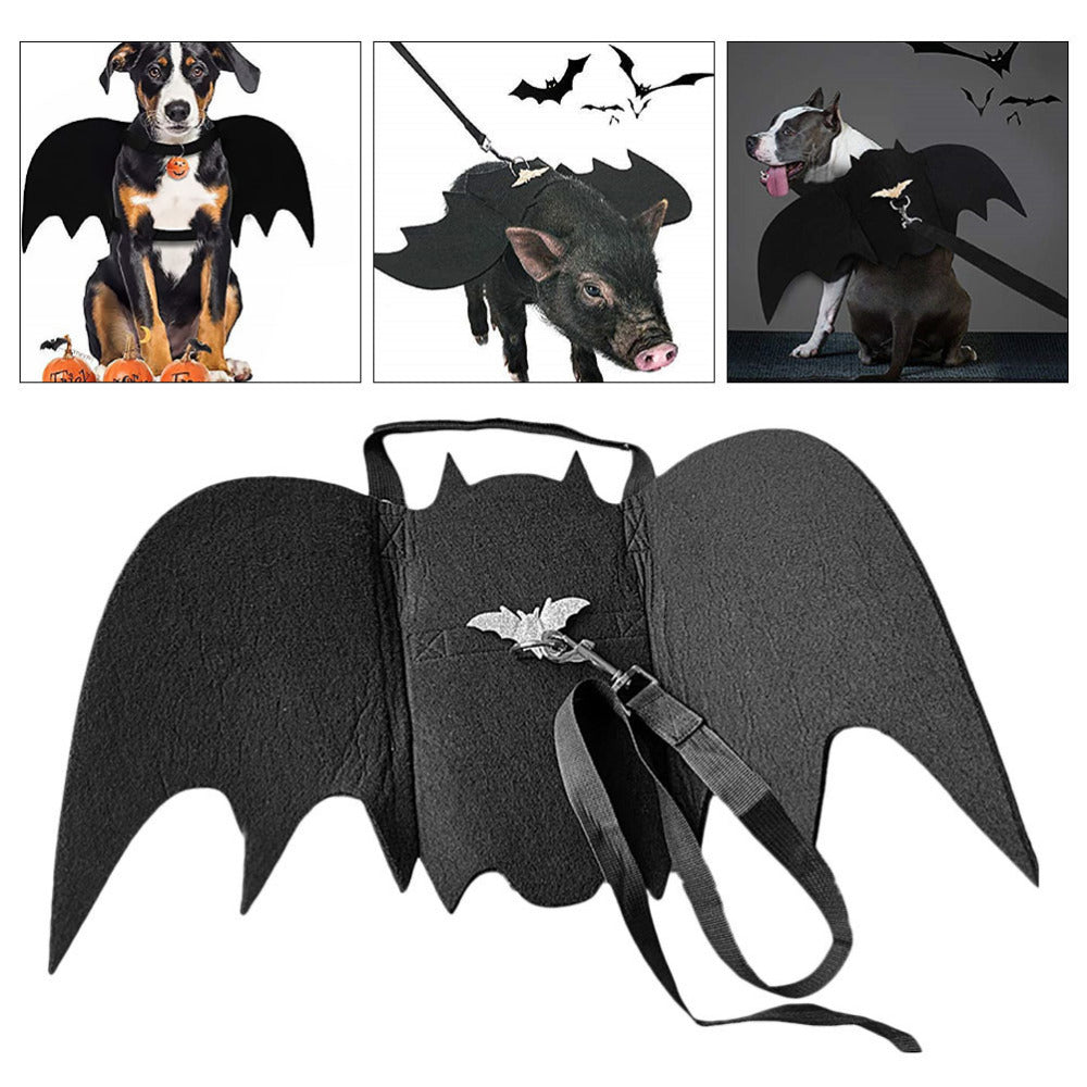 Halloween funny pet bat wings dog clothes