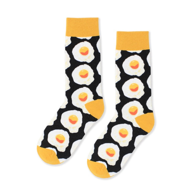 Food series couple socks creative cotton socks