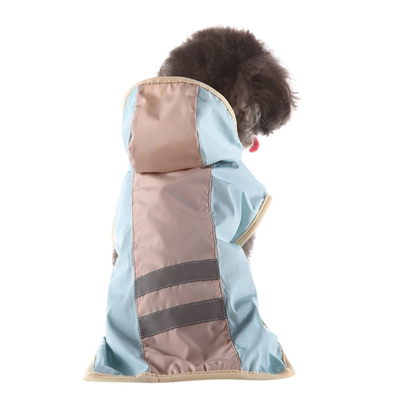 Dog reflective raincoat pet clothes