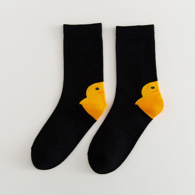 Creative three-dimensional duck female tide socks