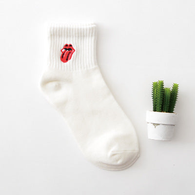 Cartoon embroidery socks