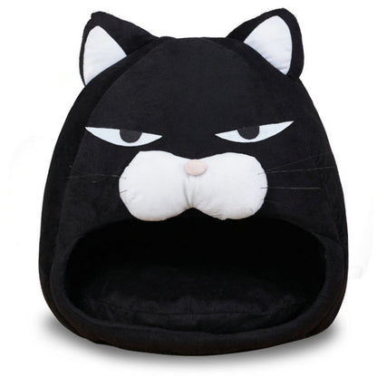 Cartoon Cat Bed Fleece Lovely Pet House For Puppy Cat Warm