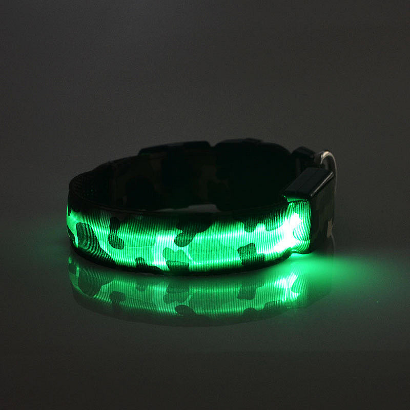 Camouflage pet supplies luminous dog collar