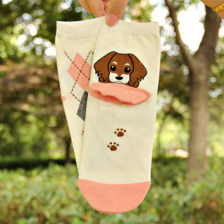 Cute Heel Puppy Cotton Socks Cartoon Socks