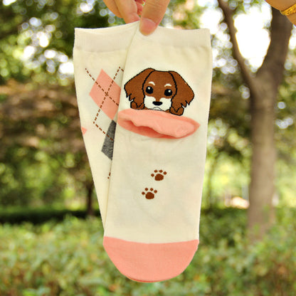 Cute Heel Puppy Cotton Socks Cartoon Socks