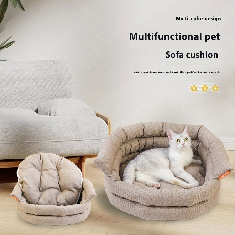 Machine Washable Detachable Coarse Cloth Dog House