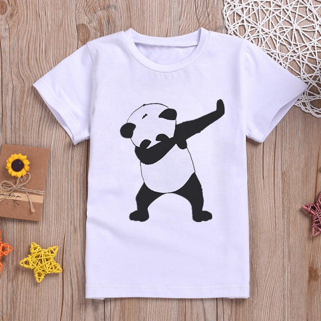 Panda print short sleeve