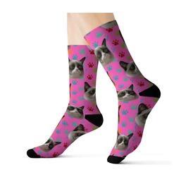 Pet head print socks