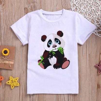 Panda print short sleeve