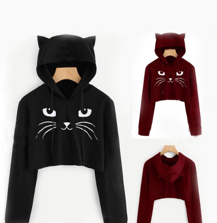 Cat Print Sweatshirt