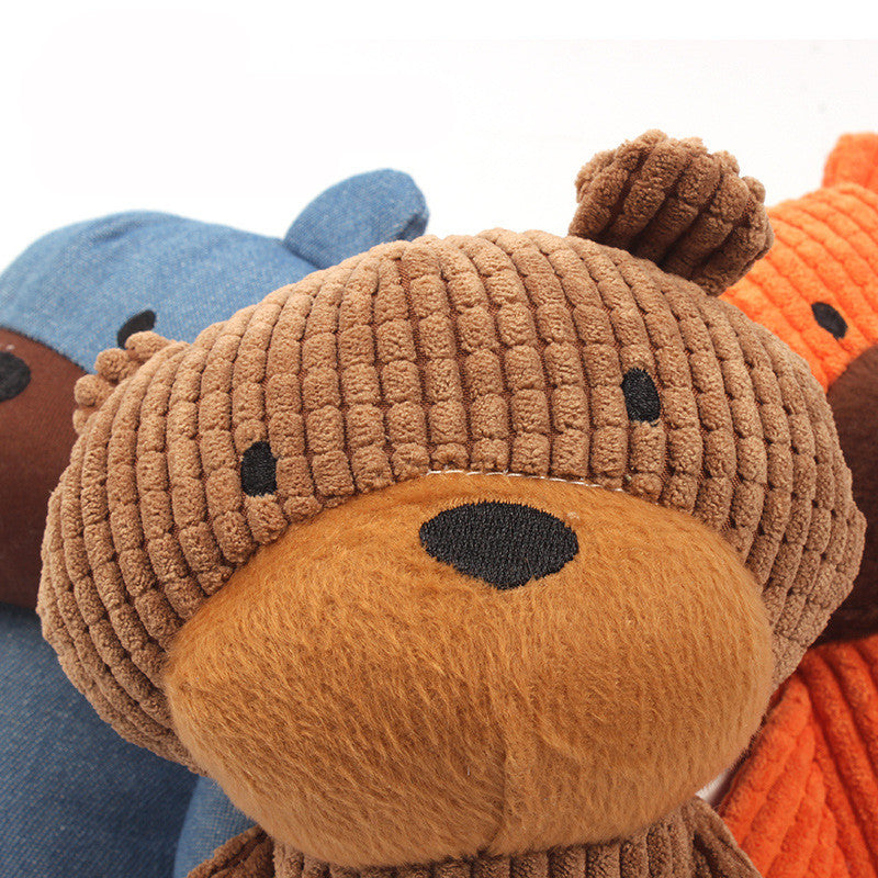 Pet corduroy teddy bear toy