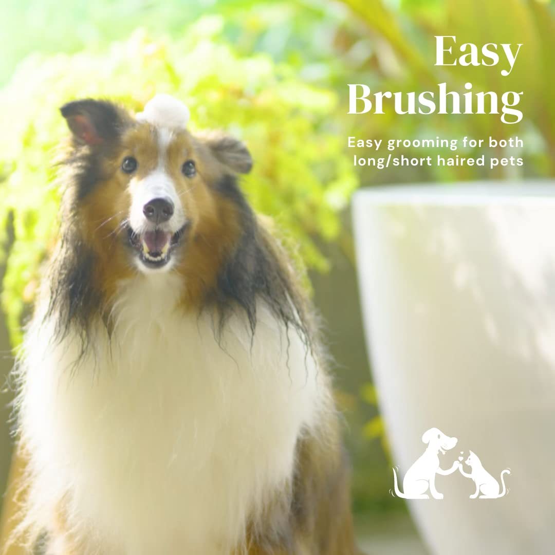 Dog Cat Grooming Brush Self Cleaning Slicker Brushes For Dogs Cats Pet Grooming Brush Tool Gently Removes Loose Undercoat Mats Tangled Hair Slicker Brush For Pet Massage-Self Cleaning