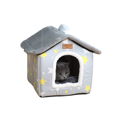 Creative Pet Nest Removable And Washable House-type Cat Nest