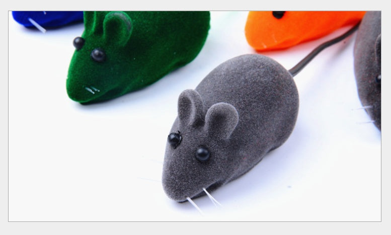 Realistic Pet Flocking Vocal Mouse Toy Flocking