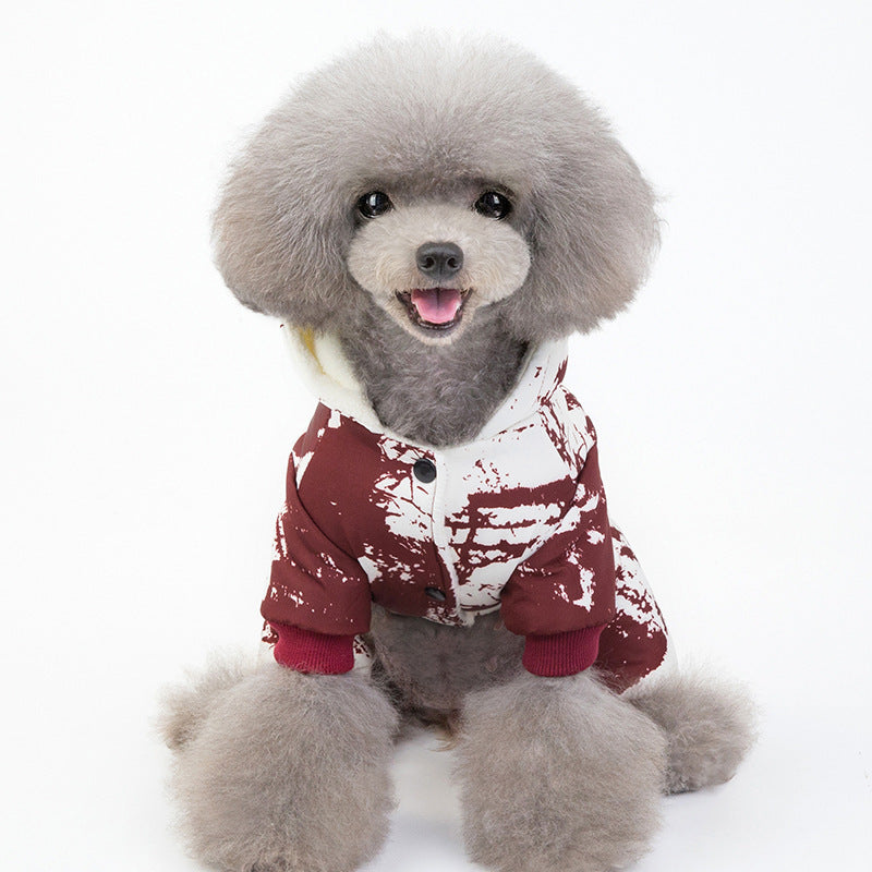 Dark camouflage pet clothes