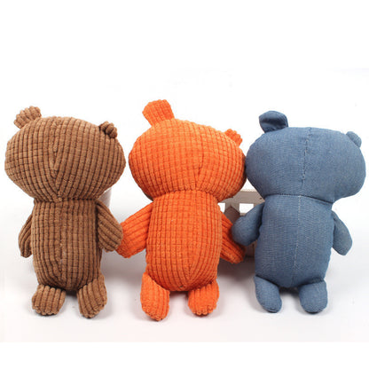 Pet corduroy teddy bear toy