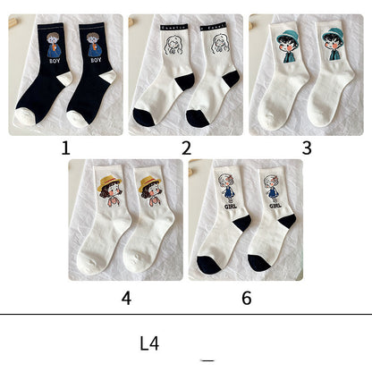 Cute Cartoon Socks In Women&