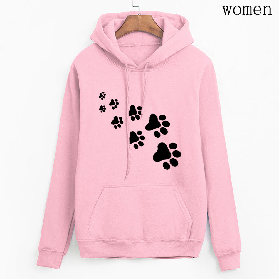 Kawaii Cat Paws Print Women Hoodie