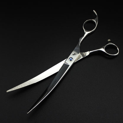 8.0 Inch Silver Freelander Paint Shaped 5 Scissors Pet Grooming Dense Teeth Scissors Set