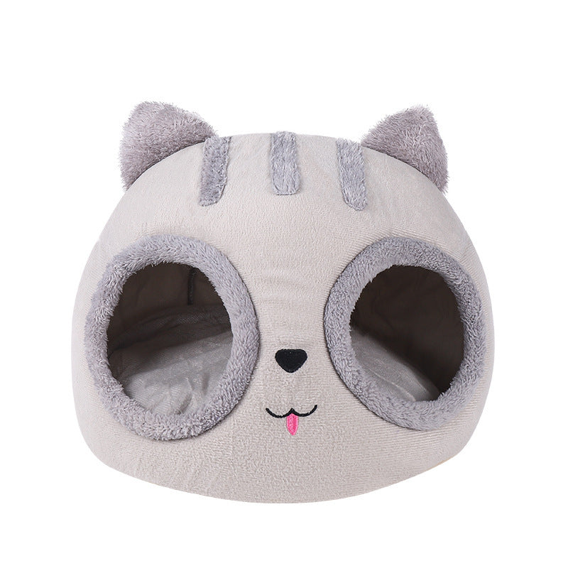 Winter Warm Pet dog Bed Kennel Cat House Sleeping Bag Cartoon Cat Puppy Cushion Cushion