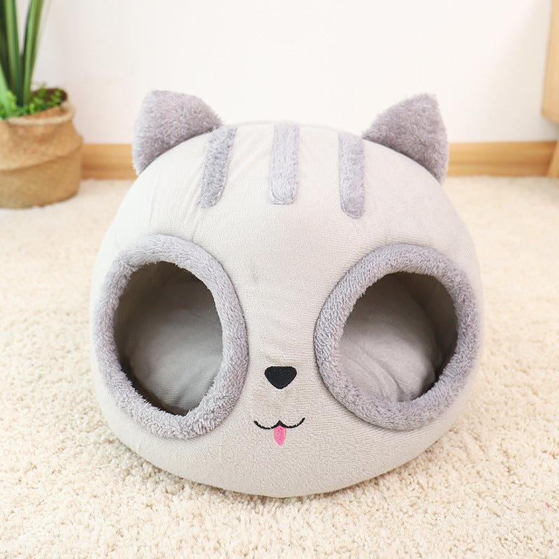 Winter Warm Pet dog Bed Kennel Cat House Sleeping Bag Cartoon Cat Puppy Cushion Cushion