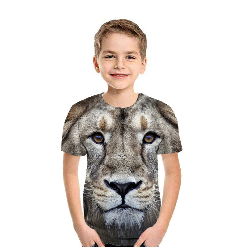 3D Digital Printing Short Sleeve Fashion Kids T-shirt Top