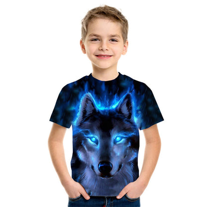 3D Digital Printing Short Sleeve Fashion Kids T-shirt Top