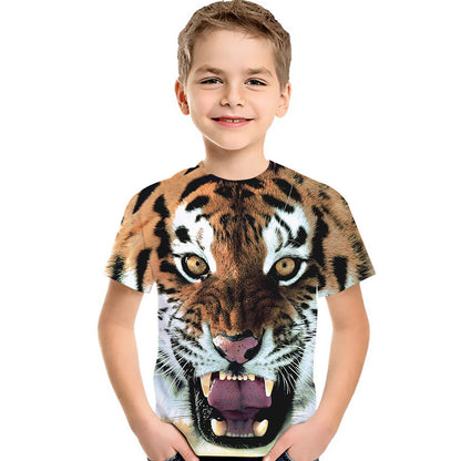 3D Digital Printing Short Sleeve Fashion Kids T-shirt Top