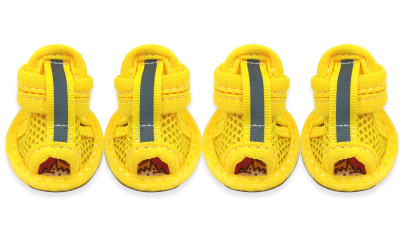 Spring And Summer Beef Tendon Bottom Mesh Breathable Puppy Non slip Shoes