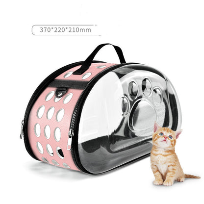 Foldable Cat Bag Breathable Portable Pet Carrier Bag Outdoor Travel Handbag for Cat Dog