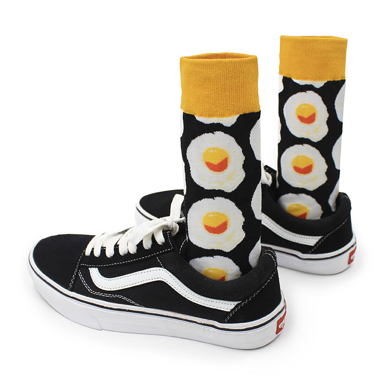 Food series couple socks creative cotton socks