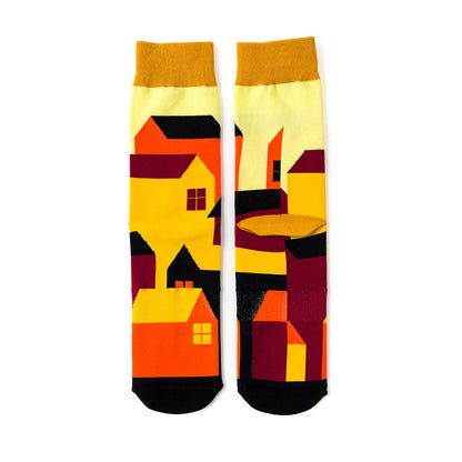 Creative Contrast Color Cotton Socks Personality  Four Seasons Socks