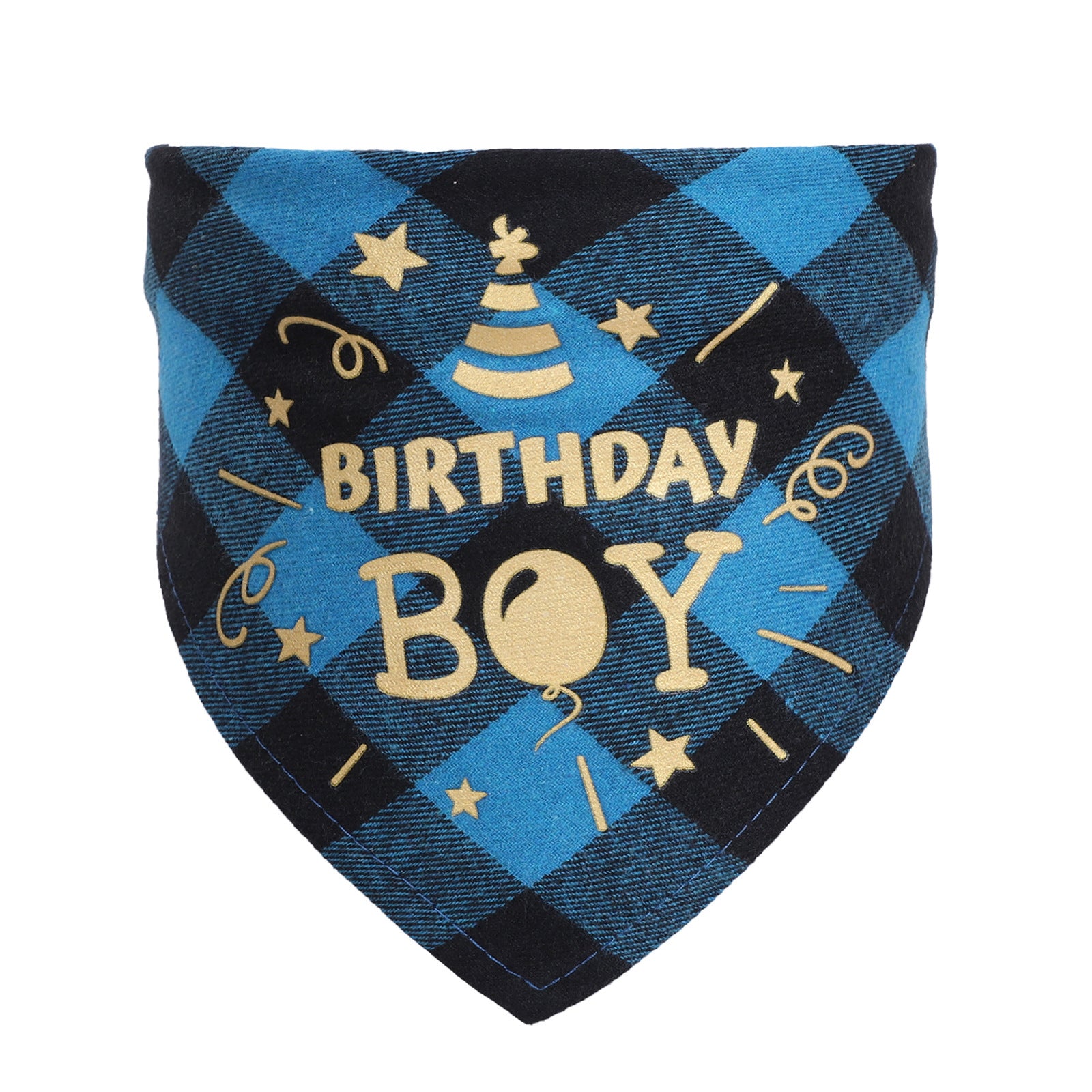 Cotton check cat dog scarf birthday party accessories